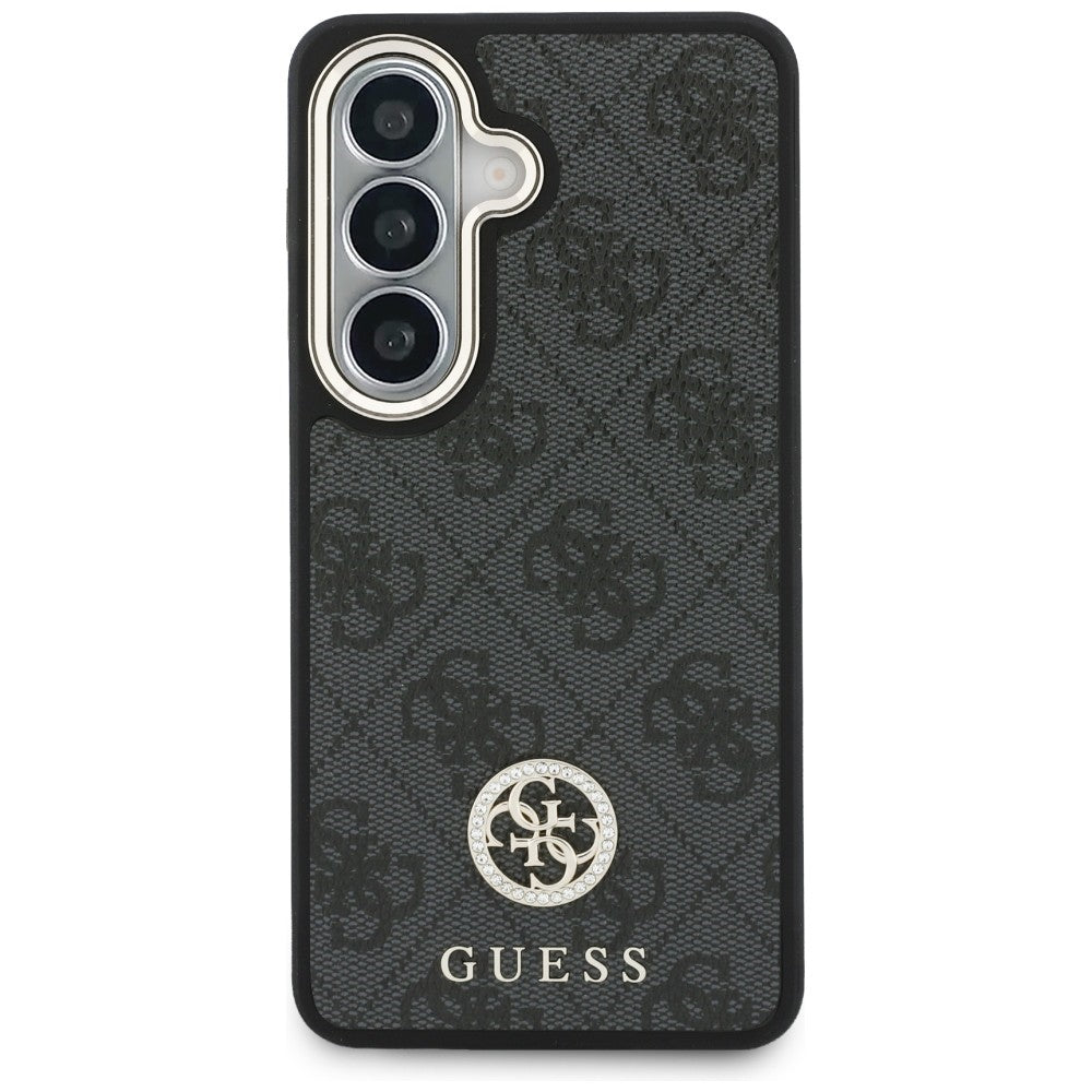 Husa pentru Samsung Galaxy S26 S942, GUESS, 4G Big Rhinestone Triangle Strap, Neagra