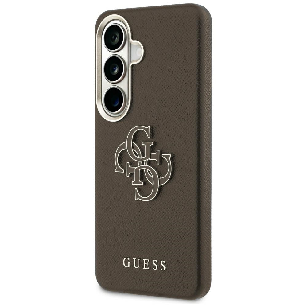 Husa pentru Samsung Galaxy S26 S942, Guess, 4G Grained Big and Classic Logo, Maro