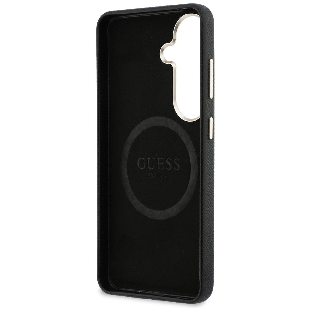 Husa pentru Samsung Galaxy S26 S942, Guess, Rhinestone Round Logo, Neagra