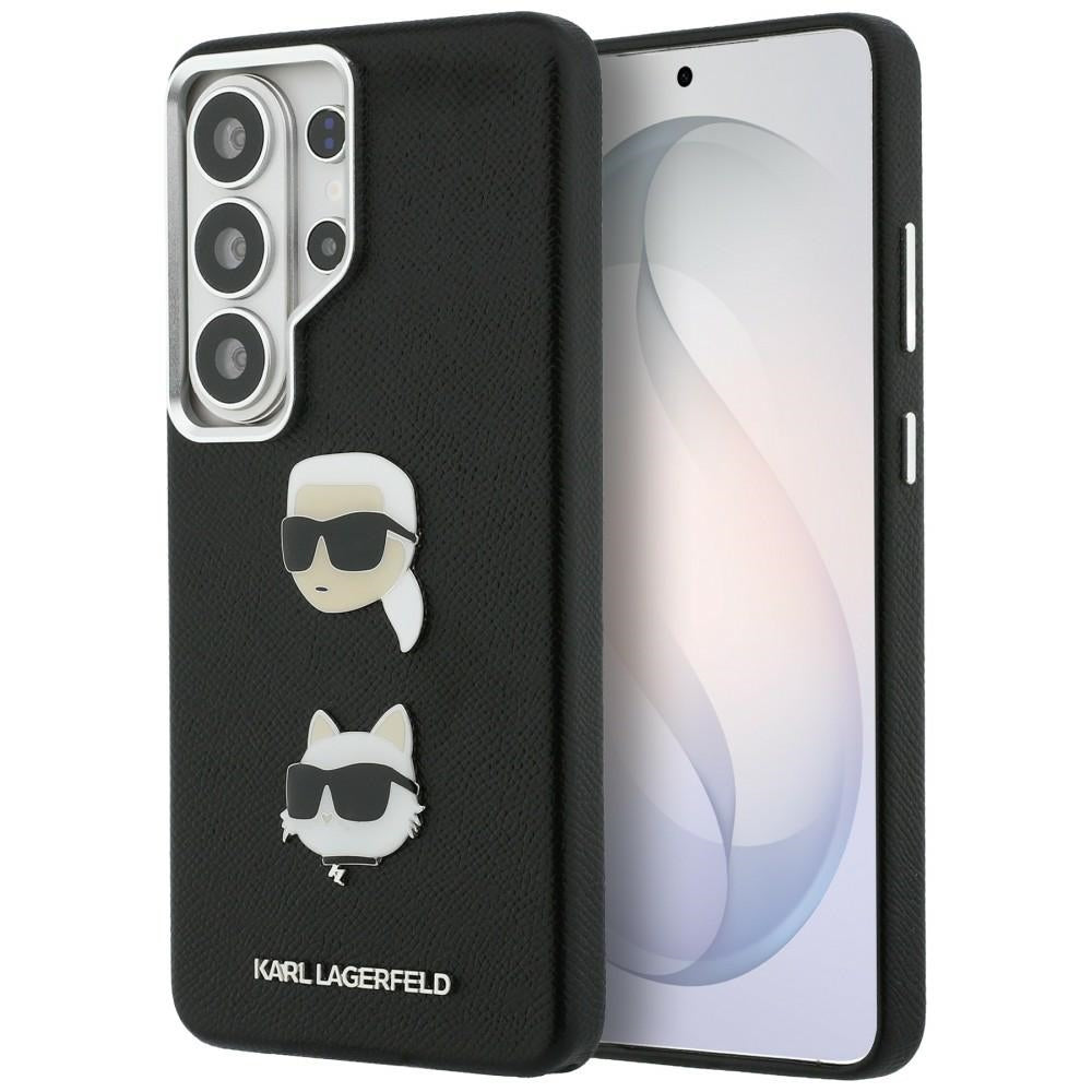 Husa pentru Samsung Galaxy S26 Ultra S948, Karl Lagerfeld, Saffiano Karl & Choupette's Head Pin, Neagra