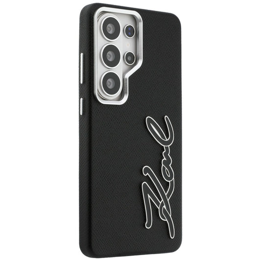 Husa pentru Samsung Galaxy S26 Ultra S948, Karl Lagerfeld, Signature Resin Logo, Neagra