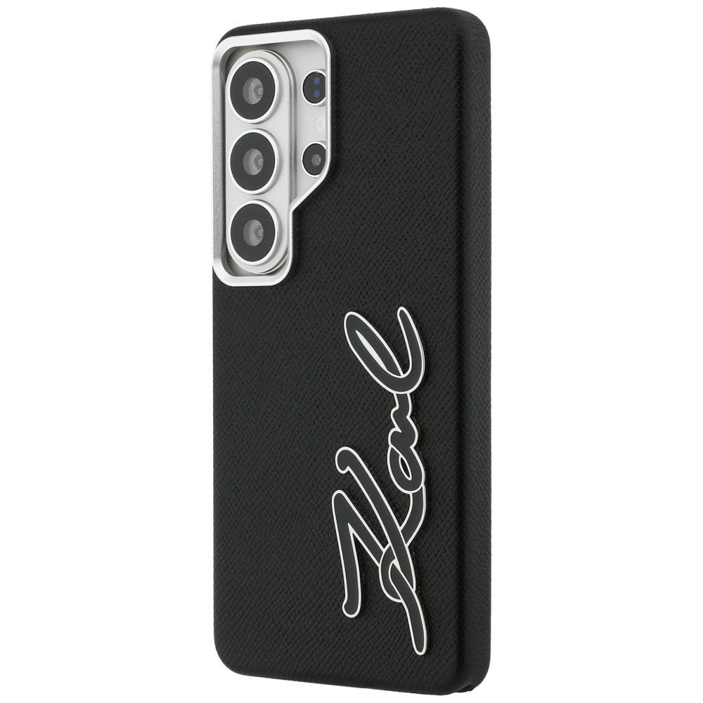 Husa pentru Samsung Galaxy S26 Ultra S948, Karl Lagerfeld, Signature Resin Logo, Neagra