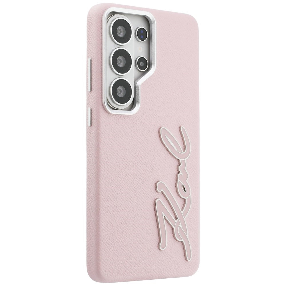 Husa pentru Samsung Galaxy S26 Ultra S948, Karl Lagerfeld, Signature Resin Logo, Roz