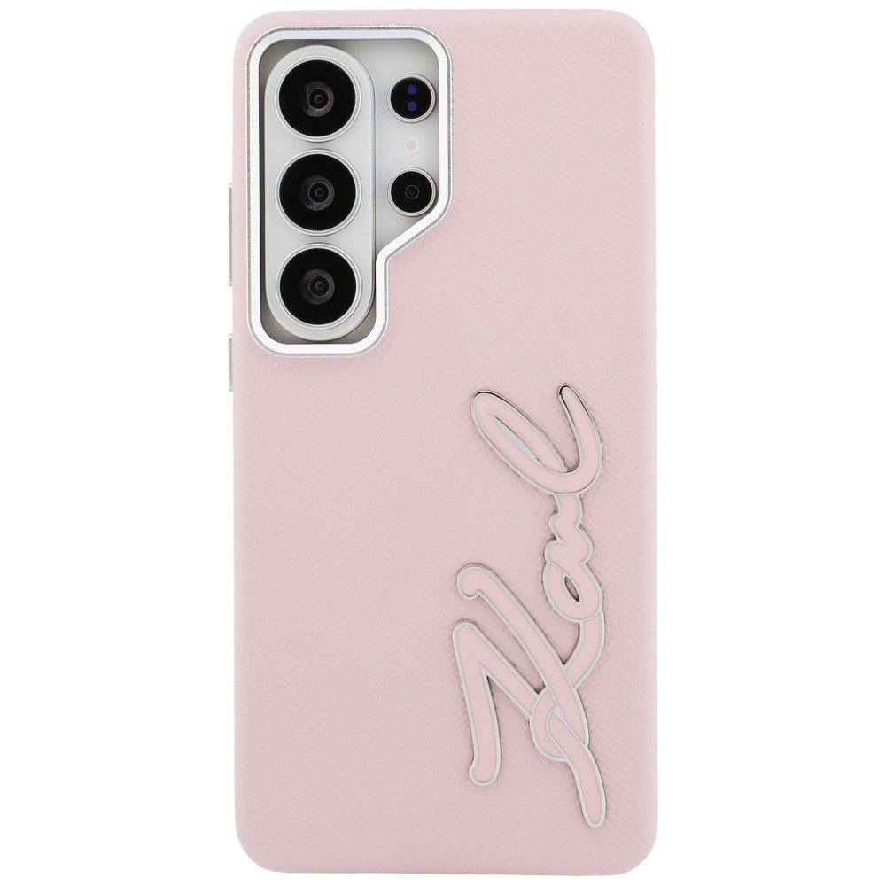 Husa pentru Samsung Galaxy S26 Ultra S948, Karl Lagerfeld, Signature Resin Logo, Roz