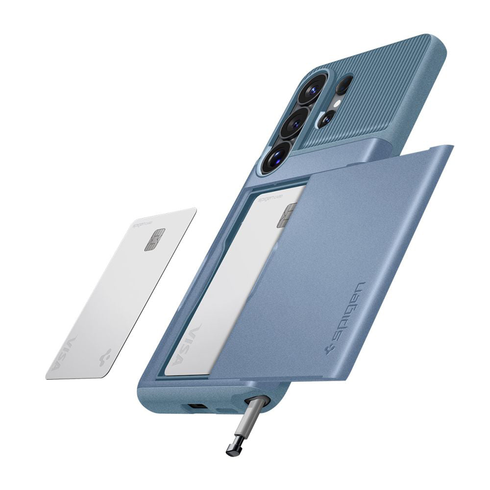 Husa pentru Samsung Galaxy S26 Ultra S948, Spigen, Slim Armor CS, Bleu ACS11225