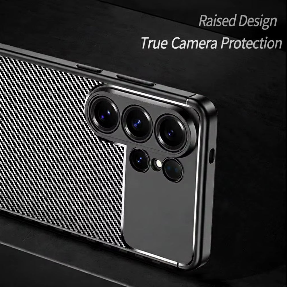 Husa pentru Samsung Galaxy S26 Ultra S948, Techsuit, CarbonFiber, Neagra