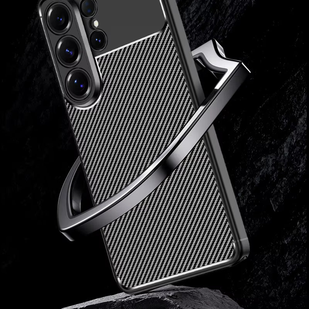 Husa pentru Samsung Galaxy S26 Ultra S948, Techsuit, CarbonFiber, Neagra