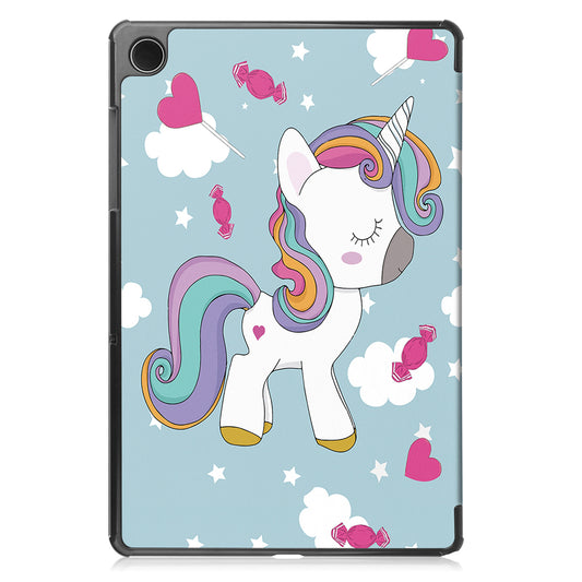 Husa pentru Samsung Galaxy Tab A9+, Techsuit, FoldPro Unicorn, Multicolor