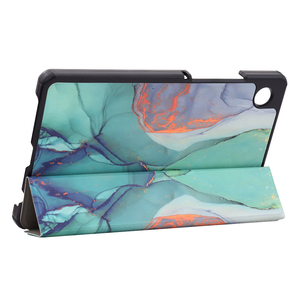 Husa pentru Samsung Galaxy Tab A11 / Tab A9, Techsuit, FoldPro Green Time, Multicolor