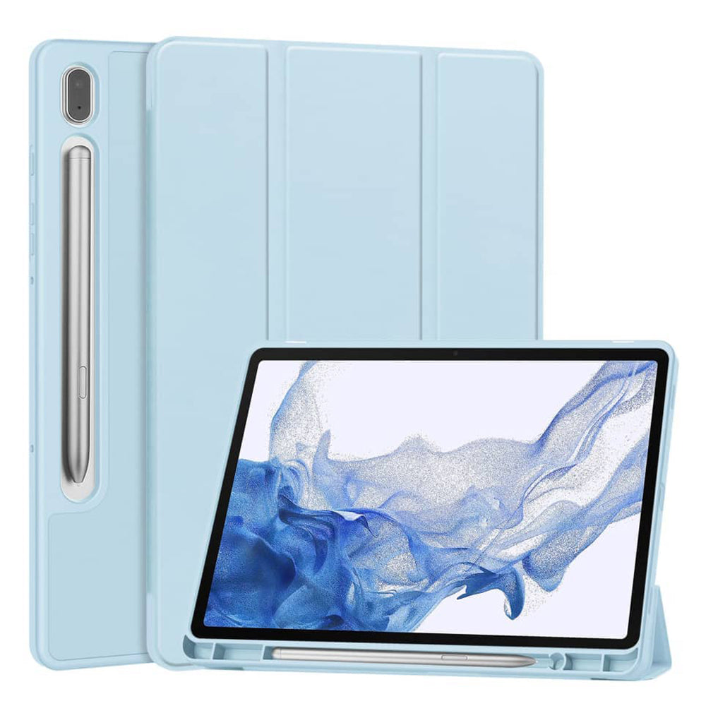 Husa pentru Samsung Galaxy Tab S11 Ultra, Techsuit, Flex Trifold, Albastra