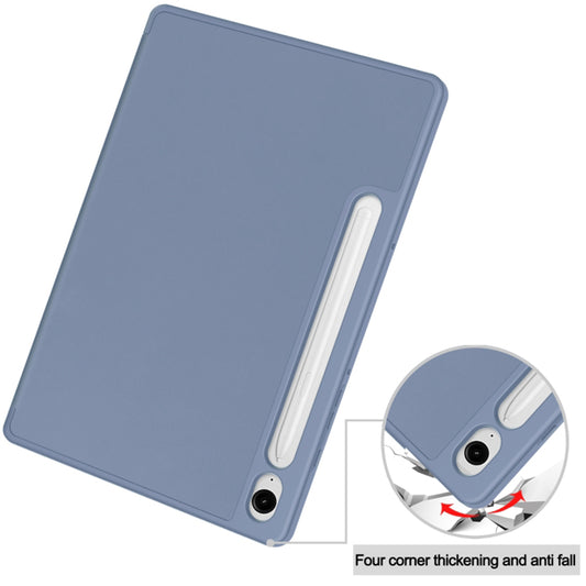 Husa pentru Samsung Galaxy Tab S9 FE / Tab S9 / Tab S10 FE, Techsuit, Flex Trifold, Bleumarin