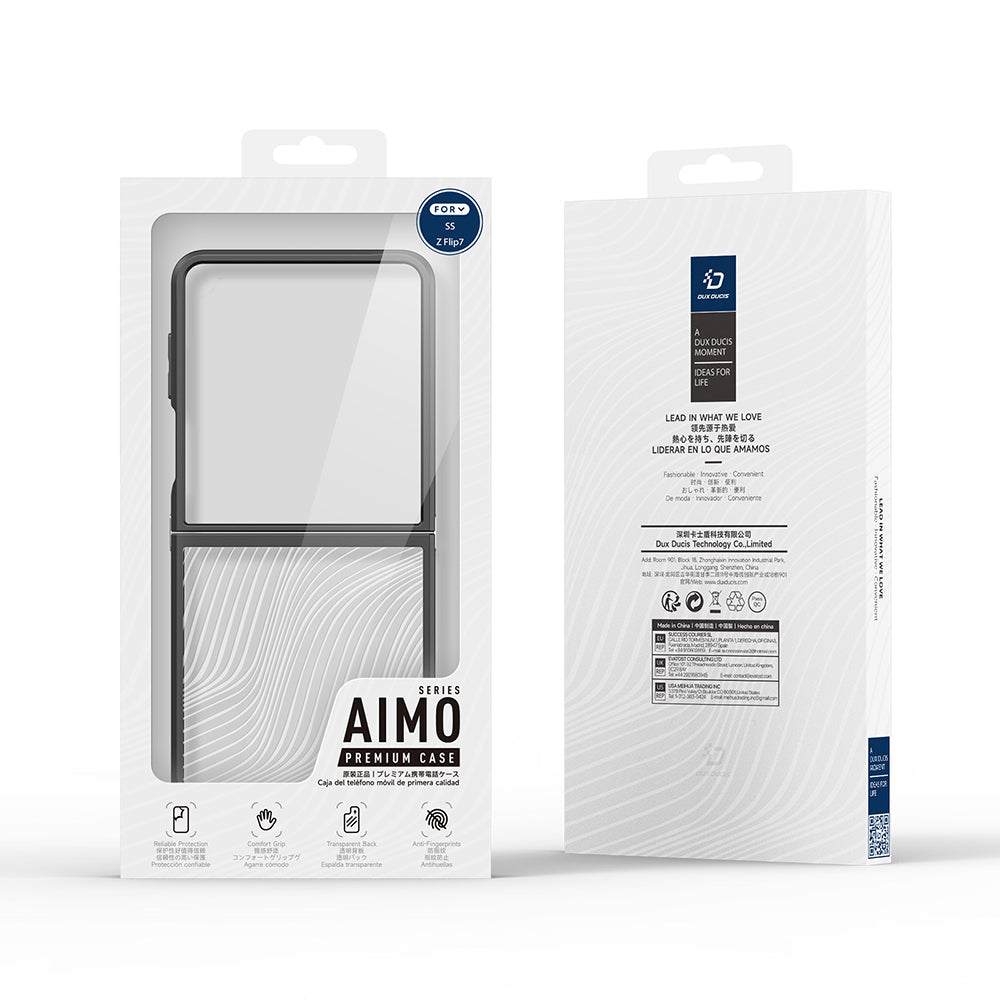 Husa pentru Samsung Galaxy Z Flip7 F766, DUX DUCIS, Aimo, Neagra