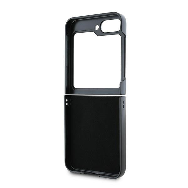 Husa pentru Samsung Galaxy Z Flip7 FE F761 / Z Flip6 F741, Karl Lagerfeld, Saffiano Karl & Choupette Metal, Neagra
