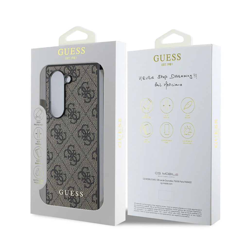 Husa pentru Samsung Galaxy Z Fold6 F956, Guess, 4G, Maro