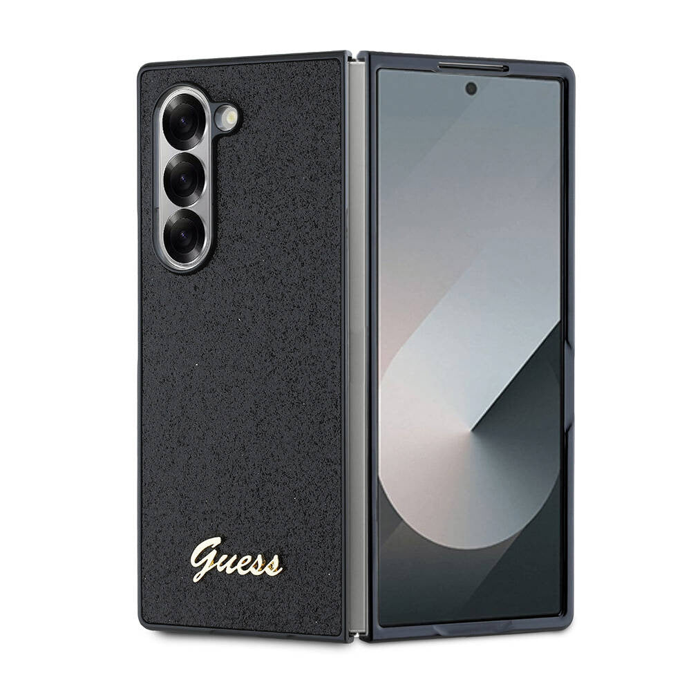 Husa pentru Samsung Galaxy Z Fold6 F956, Guess, Glitter Script, Neagra
