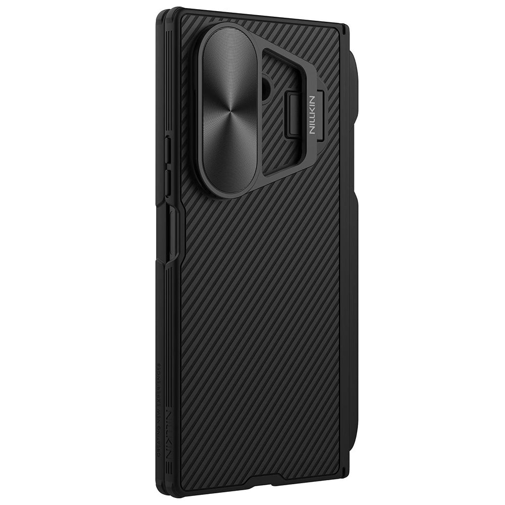 Husa pentru Samsung Galaxy Z Fold7 F966, Nillkin, CamShield Prop with Metal Lens Cover and S-Pen Holder, Neagra
