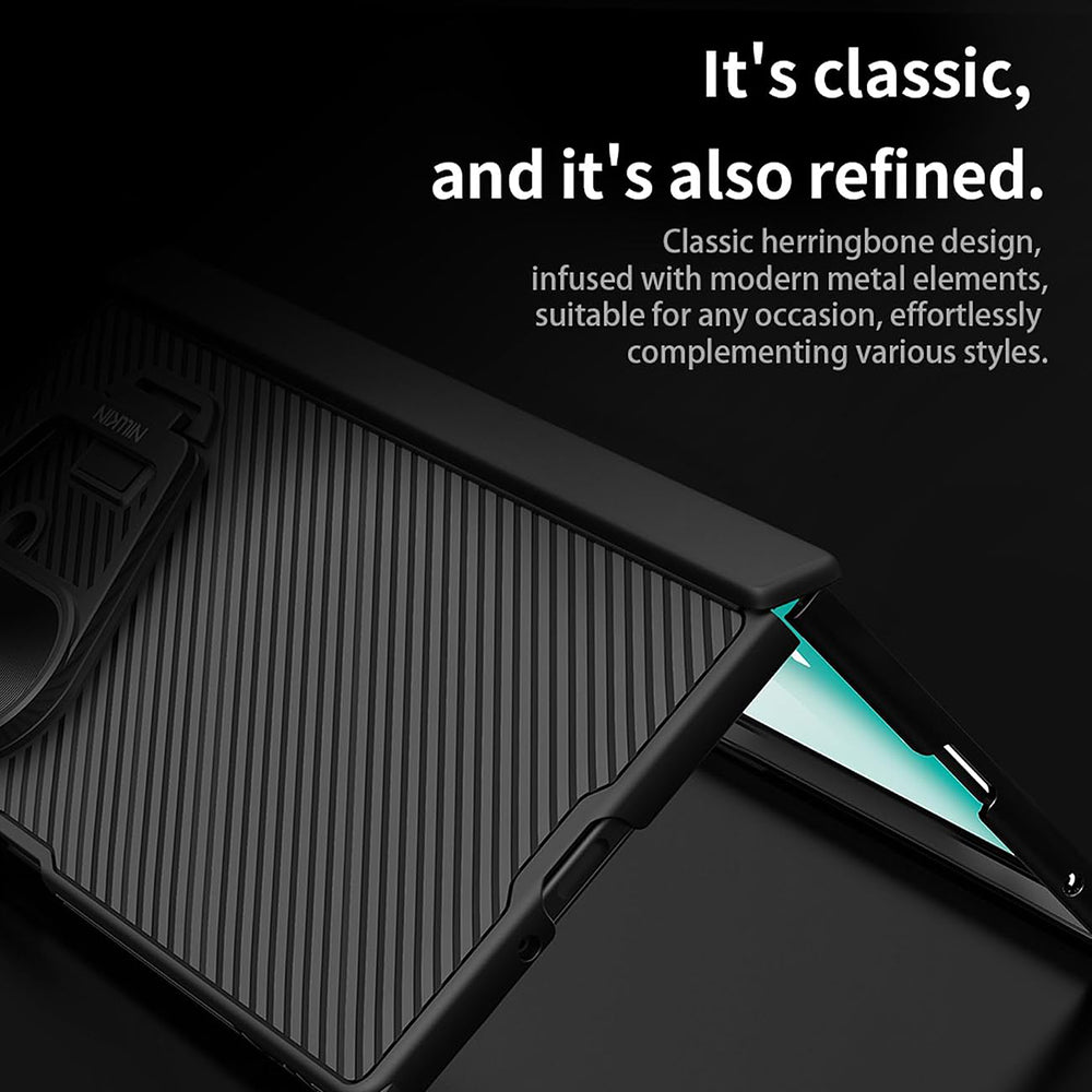 Husa pentru Samsung Galaxy Z Fold7 F966, Nillkin, CamShield Prop with Metal Lens Cover, Neagra