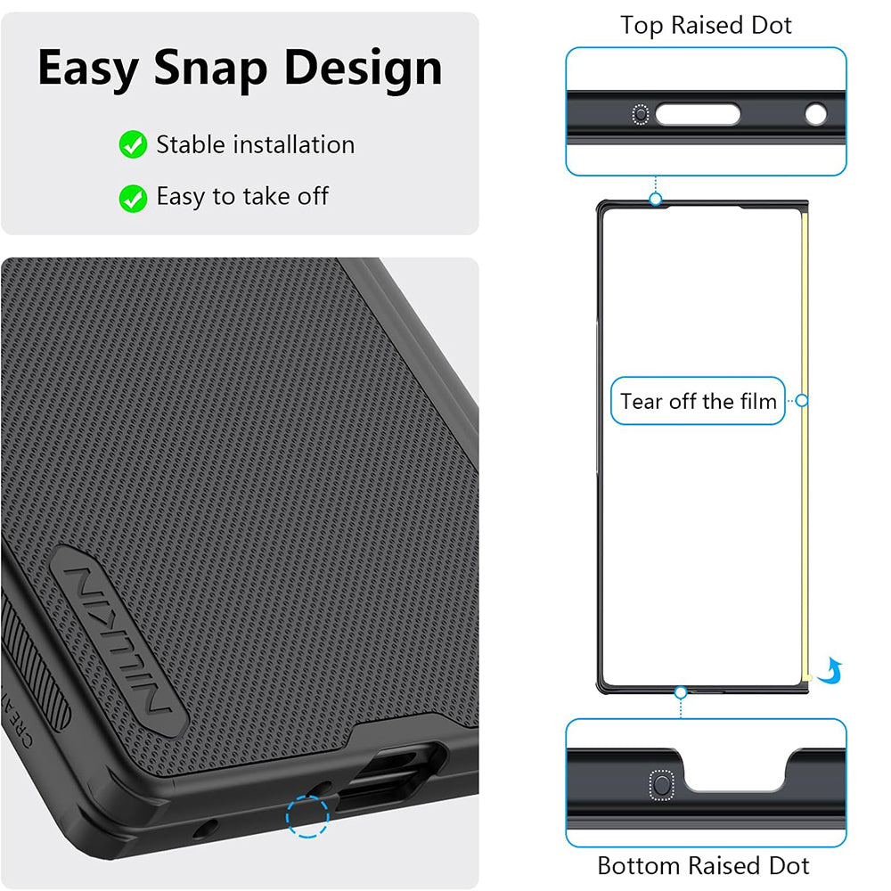 Husa pentru Samsung Galaxy Z Fold7 F966, Nillkin, Super Frosted Shield, Neagra