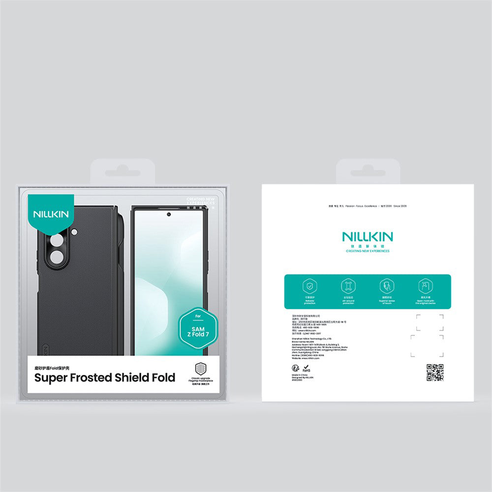 Husa pentru Samsung Galaxy Z Fold7 F966, Nillkin, Super Frosted Shield with Pen Holder, Neagra