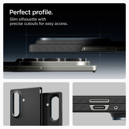 Husa pentru Samsung Galaxy Z Fold7 F966, Spigen, Air Skin, Neagra ACS09555