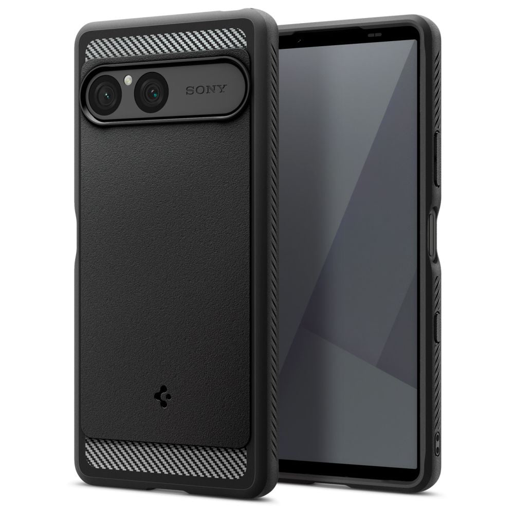 Husa pentru Sony Xperia 10 VII, Spigen, Rugged Armor, Neagra ACS09592