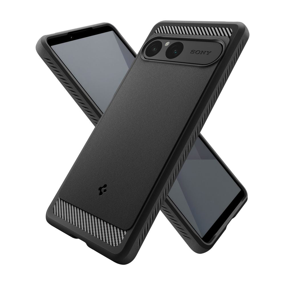 Husa pentru Sony Xperia 10 VII, Spigen, Rugged Armor, Neagra ACS09592
