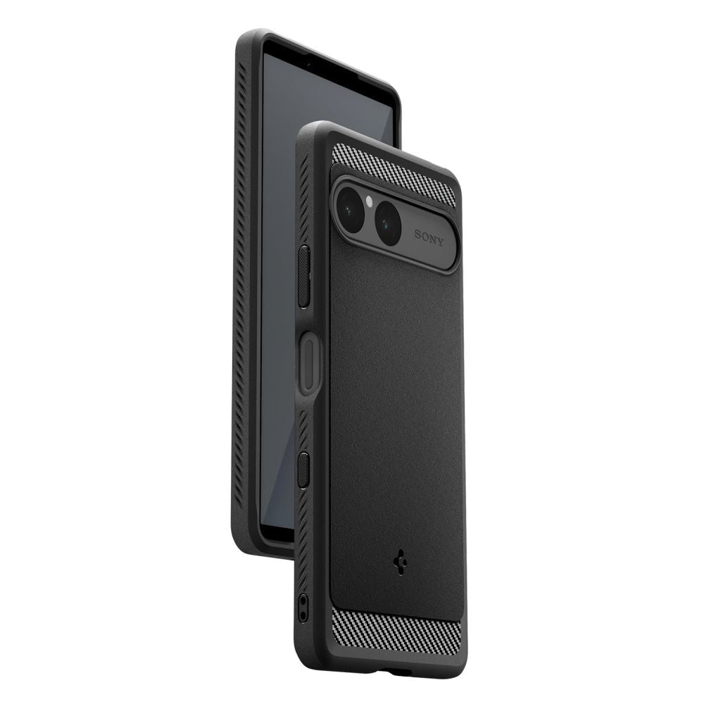 Husa pentru Sony Xperia 10 VII, Spigen, Rugged Armor, Neagra ACS09592