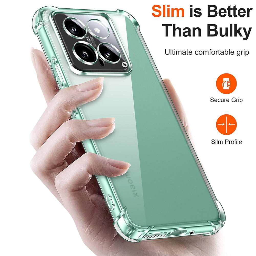 Husa pentru Xiaomi 14 Pro, Techsuit, Shockproof Clear, Transparenta