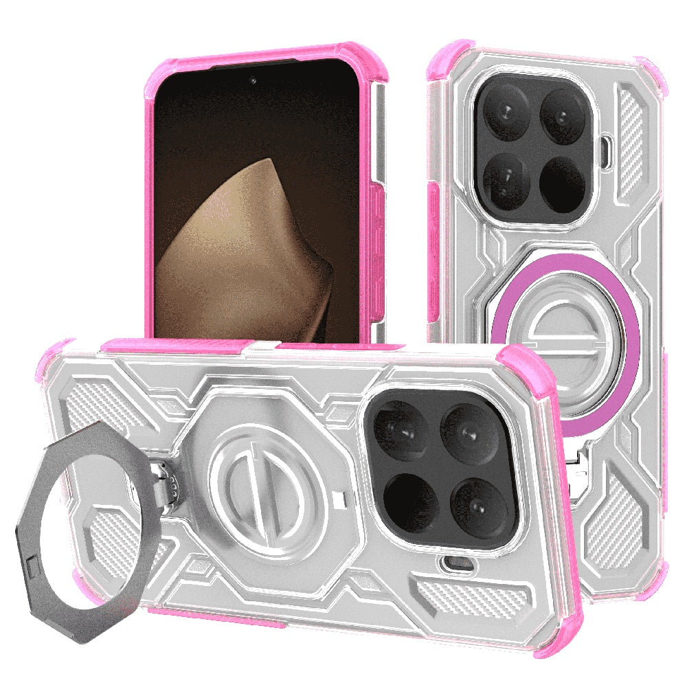 Husa pentru Xiaomi 15T Pro, Techsuit, Carbon Shield Pro, Roz