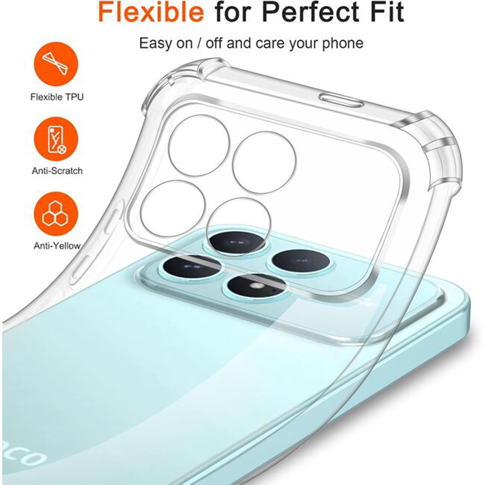 Husa pentru Xiaomi Poco F8 Pro, Techsuit, Shockproof Clear, Transparenta