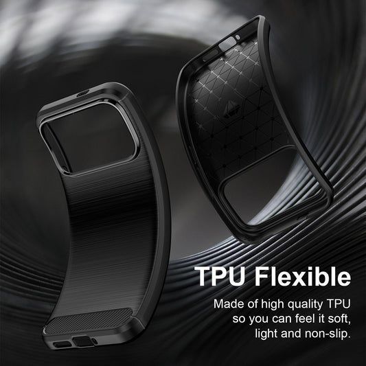 Husa pentru Xiaomi Poco F9 Ultra, Techsuit, Carbon, Neagra