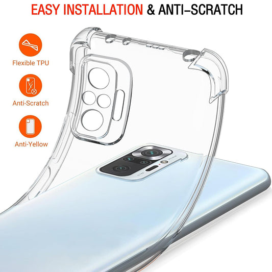 Husa pentru Xiaomi Poco M5s / Redmi Note 10S / Note 10, Techsuit, Shockproof Clear, Transparenta