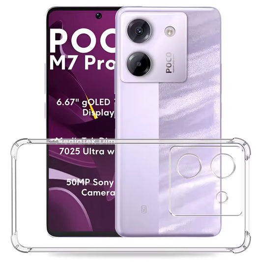 Husa pentru Xiaomi Poco M7 Pro 5G, Techsuit, Shockproof Clear, Transparenta