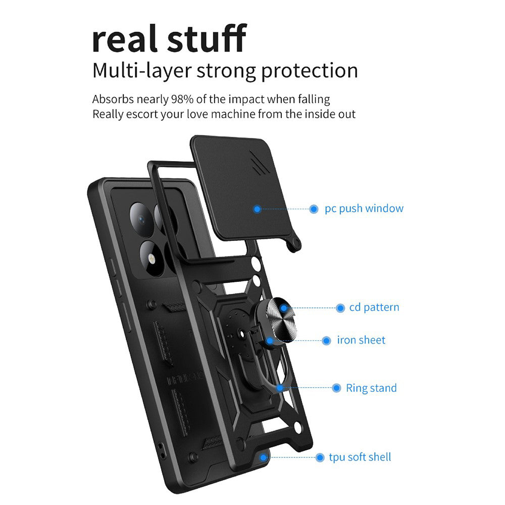 Husa pentru Xiaomi Poco M8 Pro / Redmi Note 15 Pro+ 5G, Techsuit, CamShield, Neagra