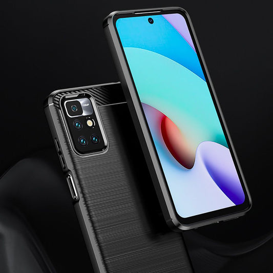Husa pentru Xiaomi Redmi 10 2022 / 10 (2021), Techsuit, Carbon, Neagra