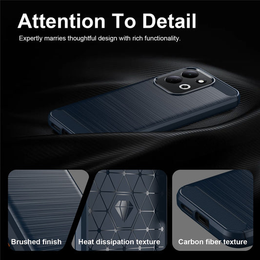 Husa pentru Xiaomi Redmi 17 5G / 17 4G, Techsuit, Carbon, Albastra