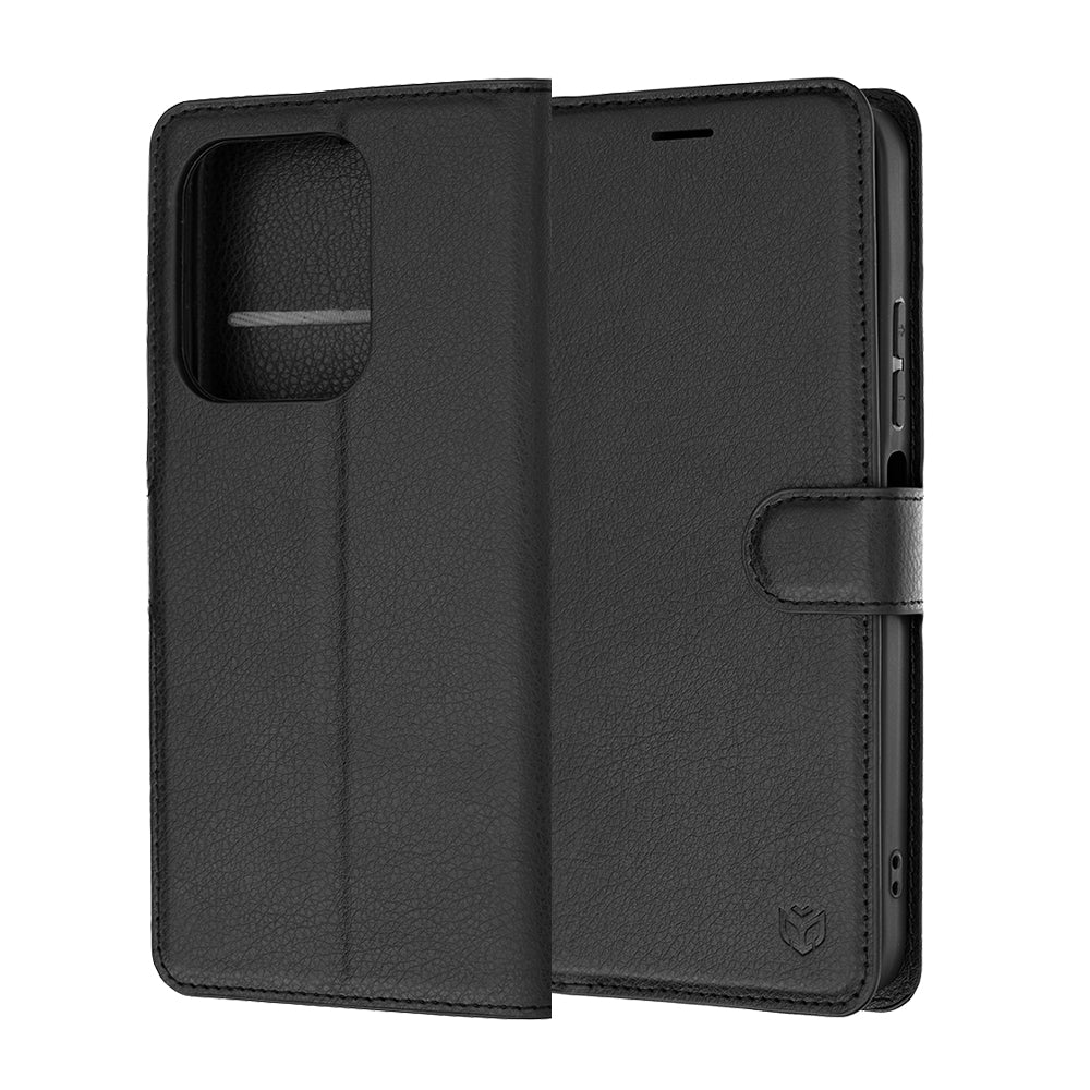 Husa pentru Xiaomi Redmi 17C 5G, Techsuit, Leather Folio, Neagra
