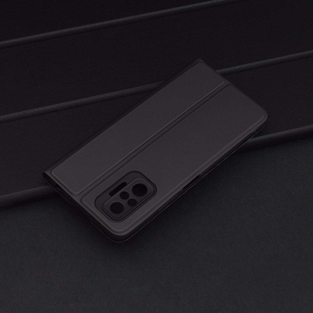 Husa pentru Xiaomi Redmi Note 10 Pro Max / Note 10 Pro, Techsuit, Magskin Book, Neagra