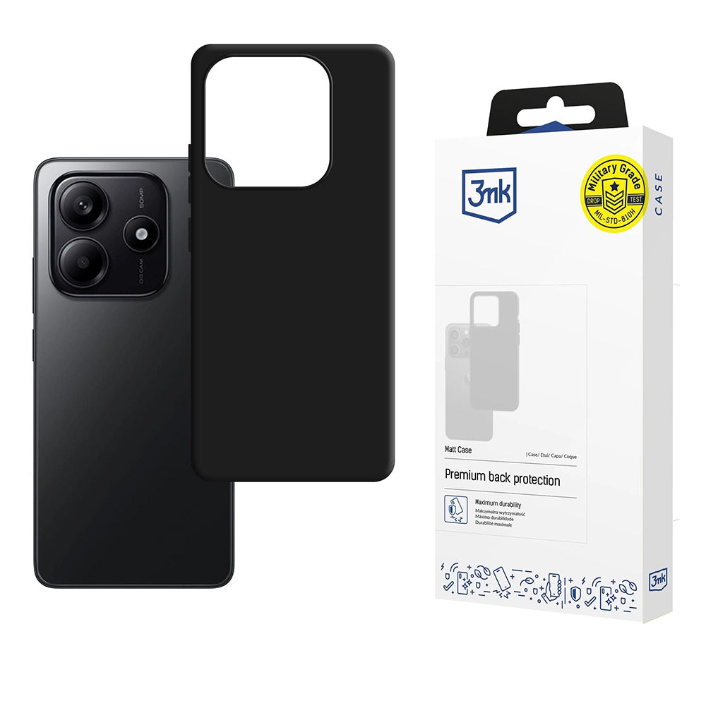 Husa pentru Xiaomi Redmi Note 14 4G (Standard), 3MK, Neagra Mata
