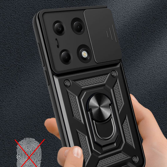 Husa pentru Xiaomi Redmi Note 14S / Note 13 Pro 4G / Poco M6 Pro 4G, Techsuit, CamShield, Neagra