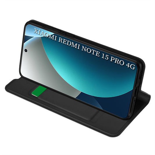 Husa pentru Xiaomi Redmi Note 15 Pro 4G, Techsuit, Magskin Book, Neagra