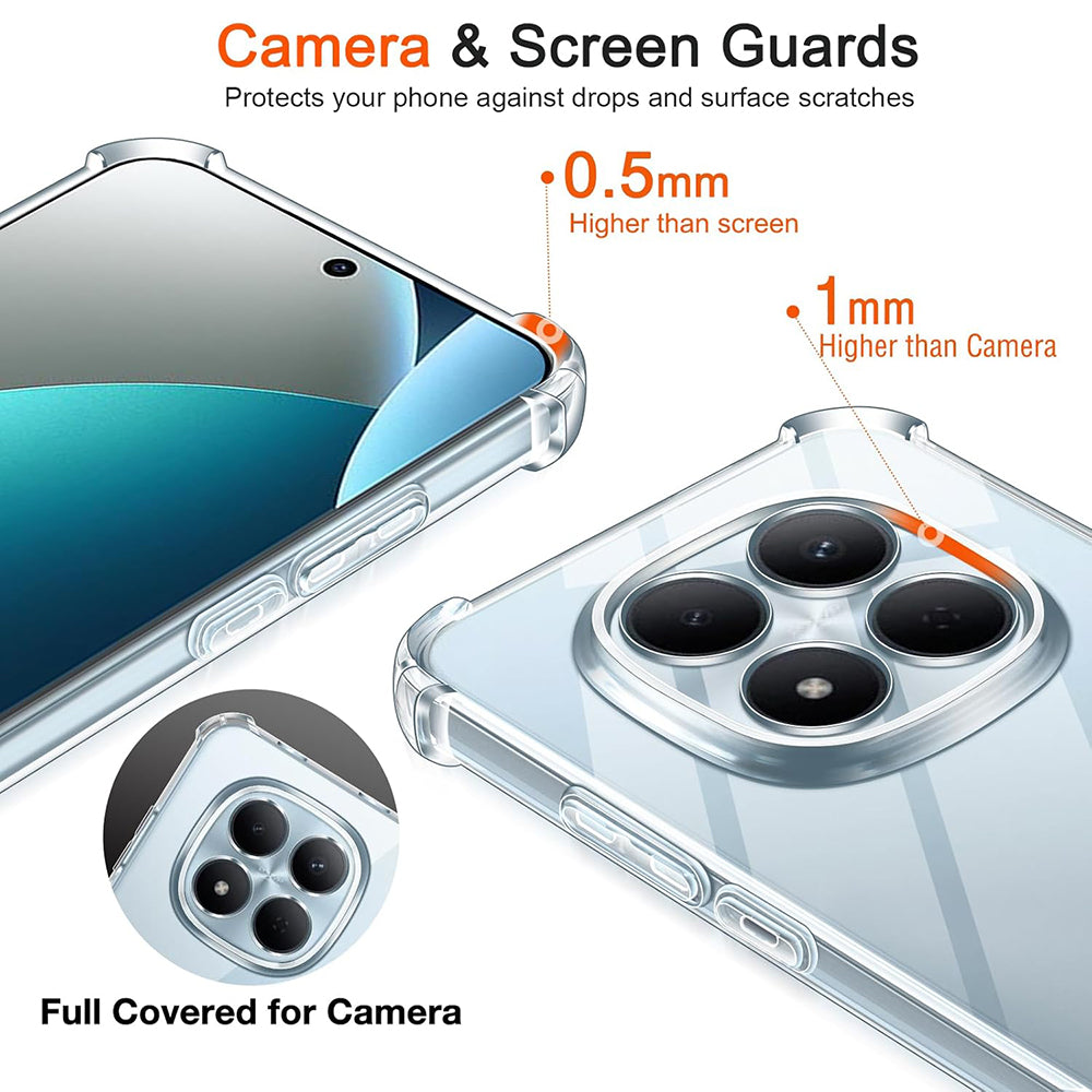 Husa pentru Xiaomi Redmi Note 15 Pro 4G, Techsuit, Shockproof Clear, Transparenta
