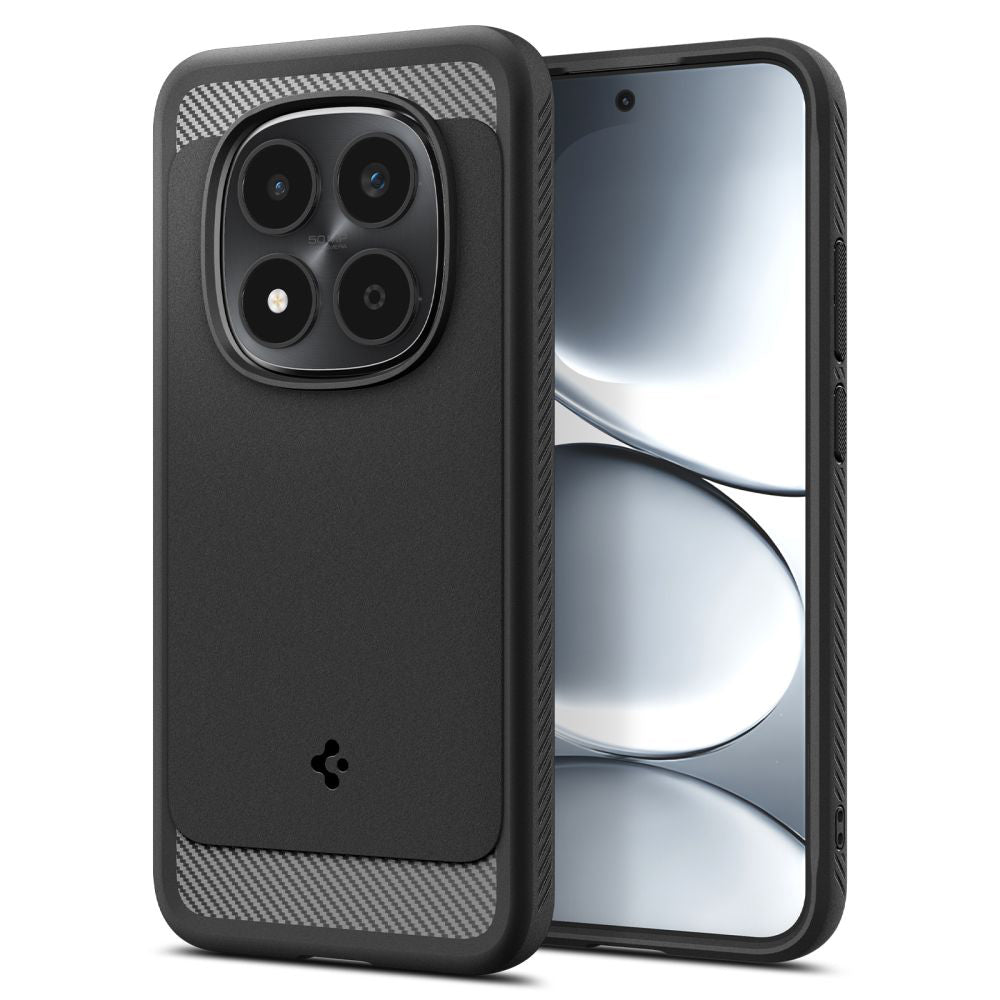 Husa pentru Xiaomi Redmi Note 15 Pro 5G, Spigen, Rugged Armor, Neagra Mata ACS10460