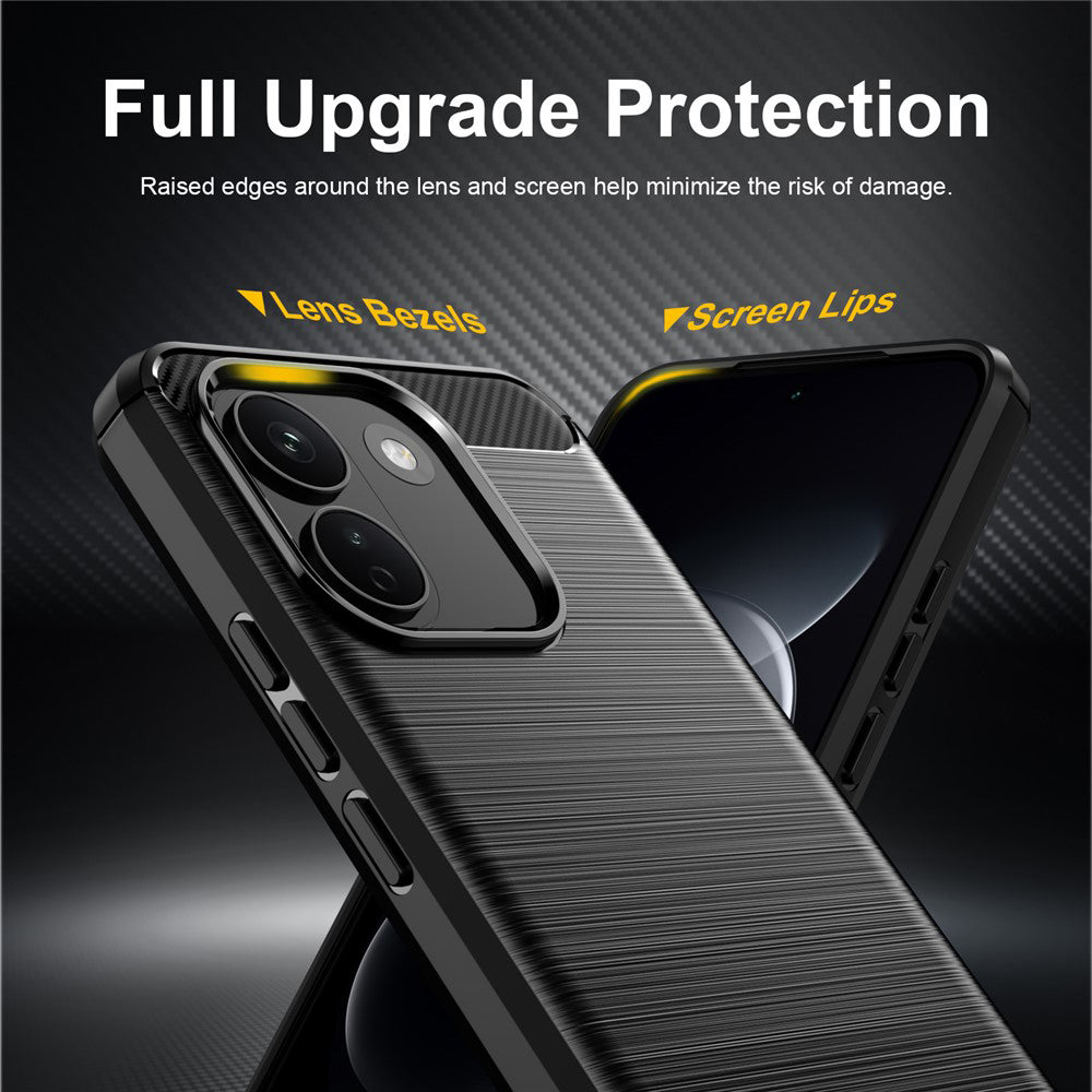 Husa pentru Xiaomi Redmi Note 17 Pro Max, Techsuit, Carbon, Neagra