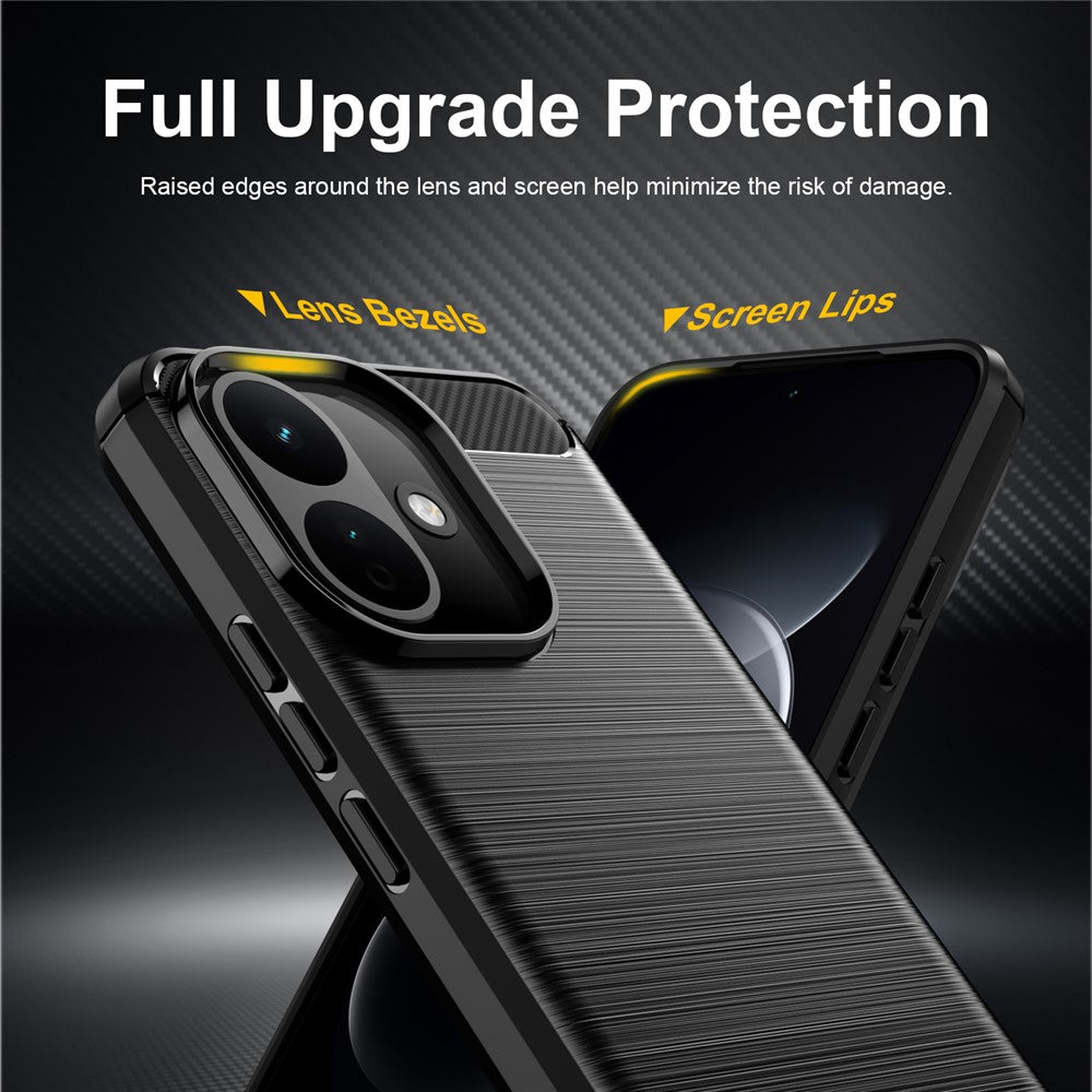 Husa pentru Xiaomi Redmi Note 17 Pro, Techsuit, Carbon, Neagra