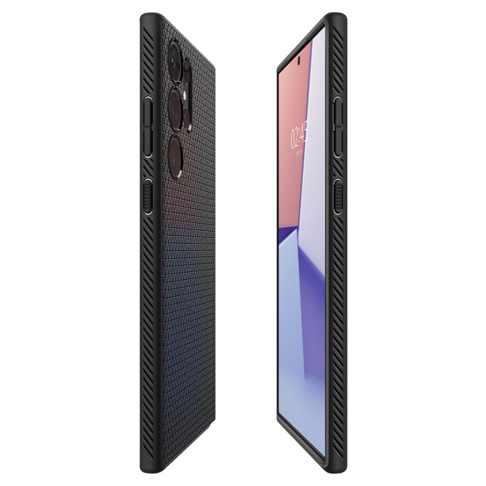 Husa pentru Samsung Galaxy S23 Ultra S918, Spigen, Liquid Air, Neagra Mata ACS05614
