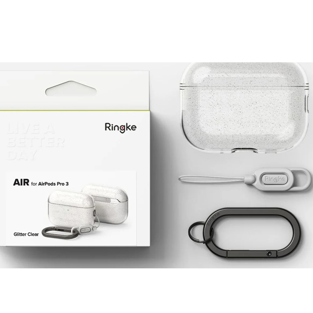Husa Ringke Air Glitter pentru Apple AirPods Pro 3, Transparenta