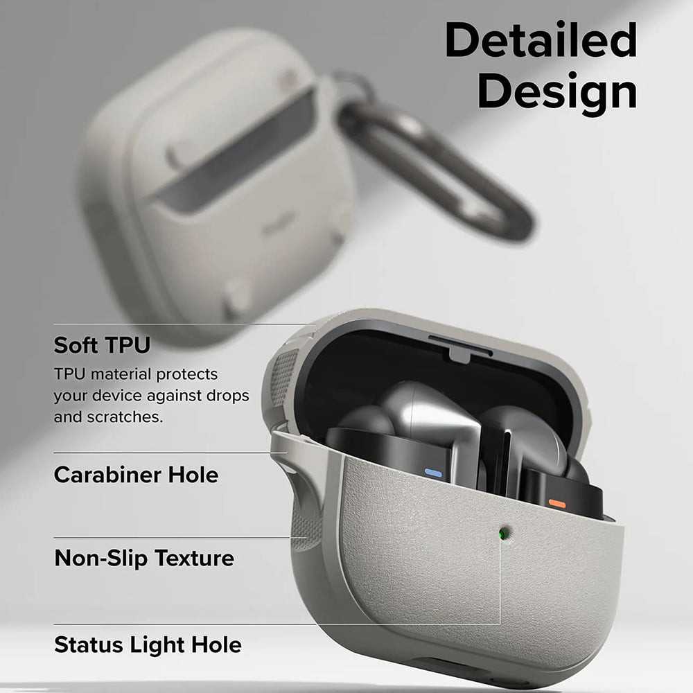 Husa Ringke Onyx Magnetic pentru Samsung Galaxy Buds3 FE / Buds3 Pro / Buds3, Gri