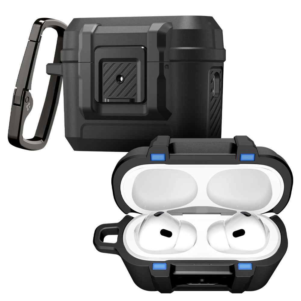 Husa Spigen Lock Fit pentru Apple AirPods Pro 3, Neagra Mata ACS09825