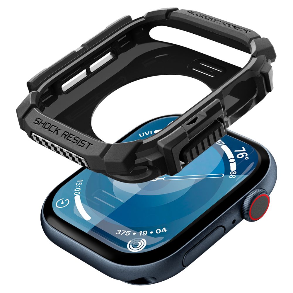 Husa Spigen Rugged Armor pentru Apple Watch Series 10 / 11 42mm, Neagra ACS08585